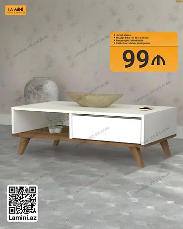 Mebel: Düz masa, Açılmayan, Təkərsiz, Laminat, Zəmanətsiz, Pulsuz quraşdırılma — 1