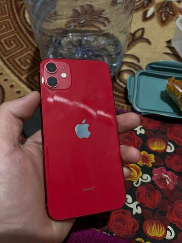 телефон xiaomi redmi: IPhone 11, Б/у, 64 ГБ, Красный, Чехол, Коробка, 80 %