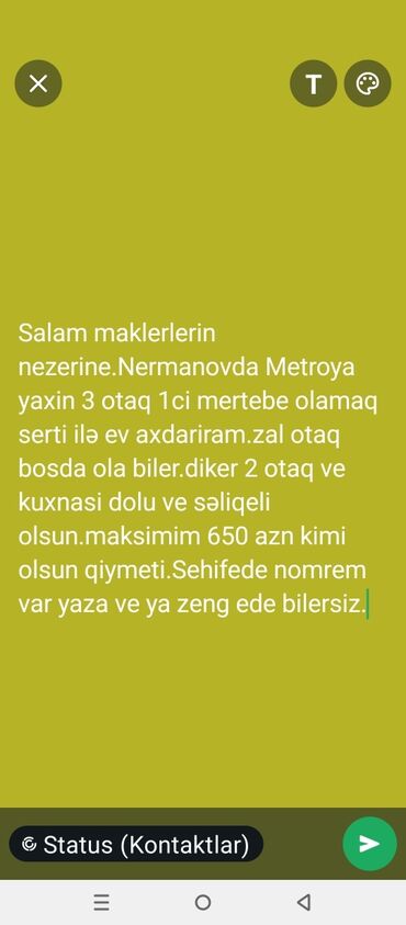 tərtər ev: Maklerlərin nəzərinə! Nərimanov rayonunda, metroya yaxın, 3 otaqlı