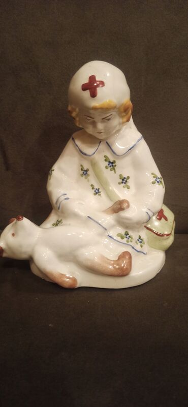 ваза для сладостей: Статуэтка, 1950 год, Фарфор, СССР, Бесплатная доставка, Платная доставка