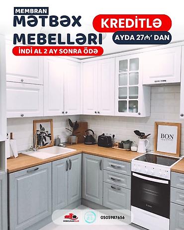 Ev və bağ: Sifarişlə mətbəx dəsti, Özü çəkən petlələr, Mat laminat, Kredit var, Pulsuz çatdırılma — 7