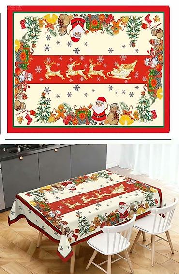 roze draperije: Novogodisnji stoljnjaci Cene i dimenzije: 140×140cm- 1500din — 6
