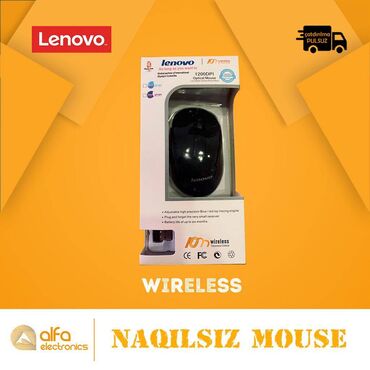 naqilsiz wifi: Lenovo Naqilsiz wifi Mouse Məhsul: Wifi Mouse Sürət: 2.4 Ghz Status