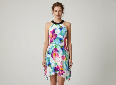 sukienki chabrowe dla puszystych: Women`s dress, size L