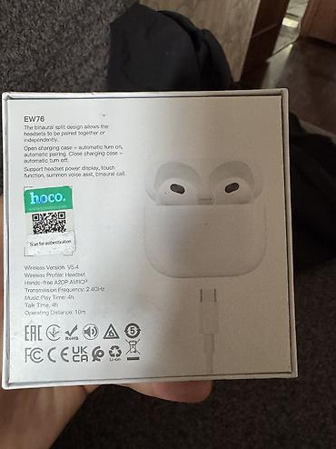 jack e4: Беспроводные наушники-вкладыши, Hoco, Airpods 3, Б/у — 7