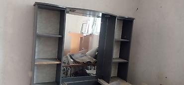 stol salon: Salon üçün vizaj/sac masası – güzgülü vitrinli modul - Material — 1
