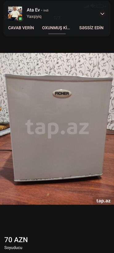 телефон fly b500: Mini Fischer Soyuducu Satılır, rəng - Ağ