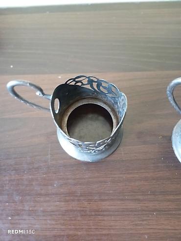 Qab-qacaq və mətbəx ləvazimatları: Məhsul: Metal fincanaltı (stəkan tutacağı) dəsti – 2 ədəd Təsvir: - — 3