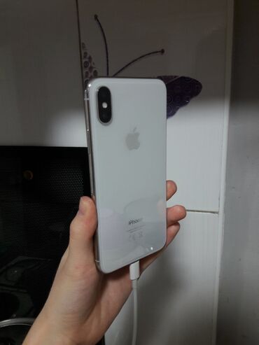 iphone xr цена в бишкеке цум: IPhone X, Колдонулган, 64 ГБ, Күмүш, 74 %