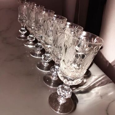 верблюжье молоко в бишкеке: Qədəhlər, rəng - Ağ, Xrustal, 6 ədədli dəst