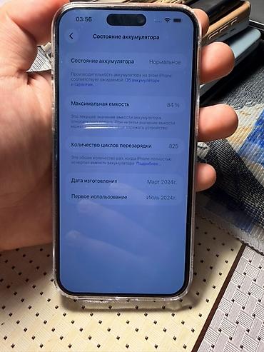 apple studio display: IPhone 15 Pro Max, Б/у, 256 ГБ, Белый, Чехол, 84 % — 6