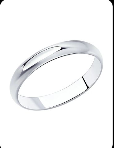 Обручальное кольцо серебро
