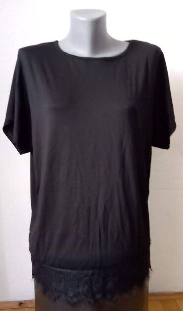 pamučne ženske majice: 2XL (EU 44), 3XL (EU 46), color - Black