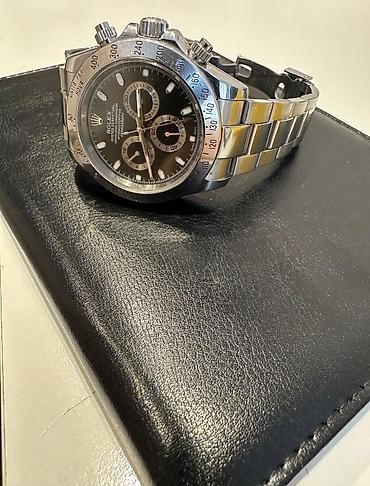 rolex saati: Kvars xronoqraf dizaynlı, paslanmayan poladdan kişi qol saatı — 1