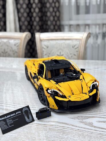 электронная машина для детей: Конструктор-автомодель McLaren P1 (желтый) - Детализированная