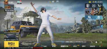 Digər oyun və konsollar: PUBG Mobile hesabında təmiz ağ rəngli köynək, açıq boz şalvar və sarı