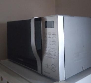işlenmiş mikrovalnovka: Mikrodalğalı soba Samsung, Ayrıca dayanan, rəng - Gümüşü, İşlənmiş — 4