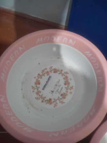 Termoqablar: Mətbəx qabları dəsti - Plastik leğən: “MODERN” dizaynlı, çəhrayı