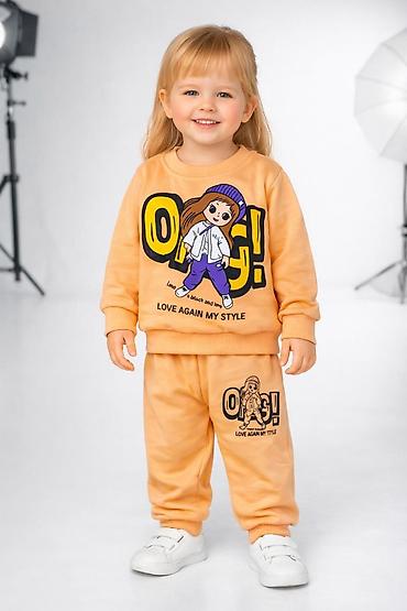 triko dest: Uşaq üçün 2 hissəli triko dəst - Komplekt: uzunqol sweatshirt + — 2
