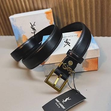 Kaiševi: Kožni kaiš Saint Laurent Paris – YSL monogram - Model: klasični kožni — 6