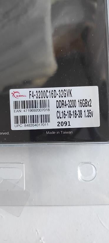 ram 8 gb ddr2: G.SKILL Ripjaws V DDR4 yaddaş - Model: F4-3200C16D-32GVK (Ripjaws V) — 3