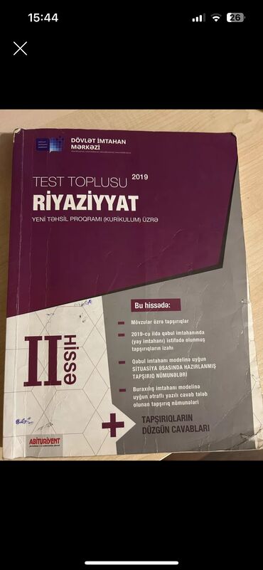 elməddin tağıyev riyaziyyat: Riyaziyyat 2 ci hisse seliqeli istifade olunub demek olarki