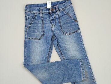 jeansy z wysokim stanem guziki: Spodnie jeansowe, Palomino, 8 lat, 128, stan - Dobry