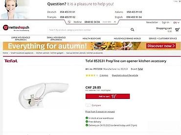 Ostali kuhinjski aparati: Tefal Prep’line električni otvarač konzervi (model 853531) - Praktčan — 2