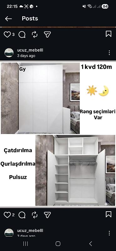 hamam dizaynlari: Ağ rəngli, müasir dizaynlı paltar dolabı. Geniş saxlama sistemi — 1