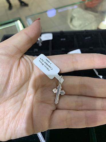 Серебряные кулоны и подвески: Кулон, Проба 925, Без вставки, Унисекс, Форма: Крестик — 3