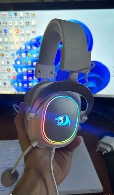 игровые наушники: Полноразмерные, Redragon, Б/у, Проводные, Геймерские