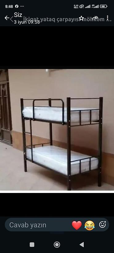 İkiqat metal çarpayı - Material: qalın divarlı metal boru/profil lalafo.az -da İkiqat metal çarpayı - Material: qalın divarlı metal boru/profil