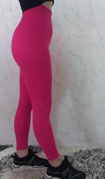 Helanke, biciklistički šortsevi: Ženske sportske helanke – hot pink - Visok struk sa širokim — 8