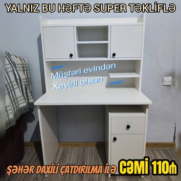 Masa və oturacaq dəstləri: Oğlan və qız üçün, Yeni, Siyirməli, Yazı masası, Stullsuz