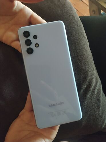 samsung a10 telefon: Samsung Galaxy A32 5G, 64 GB, rəng - Göy, Sensor, Barmaq izi, Simsiz şarj