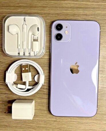 Apple iPhone: IPhone 11, 64 GB, Deep Purple, Simsiz şarj