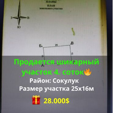 дачный участок в сокулуке: 4 соток, Для строительства, Красная книга, Тех паспорт