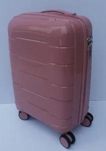 Putni koferi i torbe: Tvrdi kofer na točkiće – ružičasta boja - Materijal: tvrda — 17