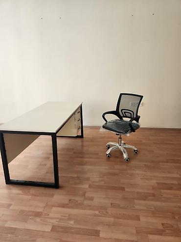 masaüstü ofis seti: Ofis masasə və ofis kreslosu dəsti - Masa: Düz formalı iş masası — 3