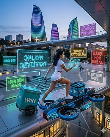 Moto-kuryer tələb olunur, Gündəlik ödəniş, Təcrübəsiz