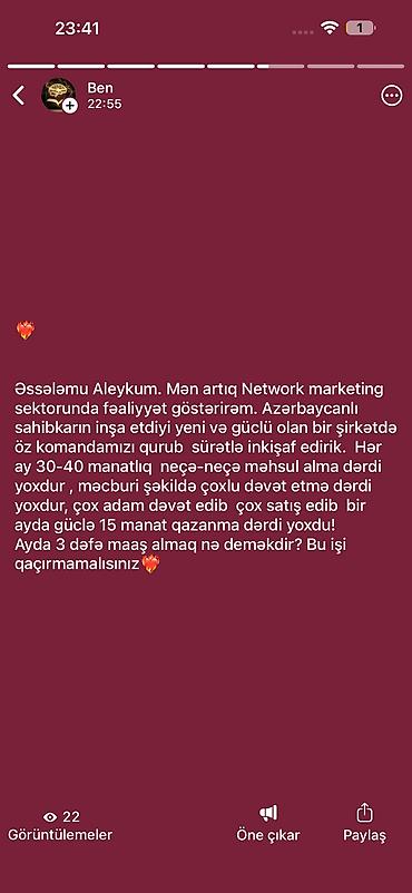mmx vakansiya: Career Shine Network Marketing şirkəti❤️‍🔥 Ətir alaraq qazan ❤️‍🔥 İki — 1