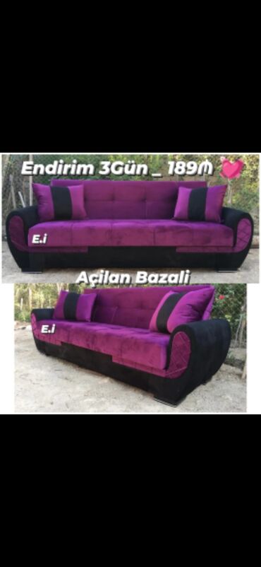 Masa və oturacaq dəstləri: *Divan 189Azn💥* ✔️Rəng seçimi var ✔️Açılan, Bazalı ✔️Ölçü uzunluq