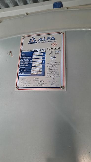 seyflerin satışı: ALFA Makina Kazan Sanayi A.Ş. boyler (isti su çəni) isitme çenı — 2