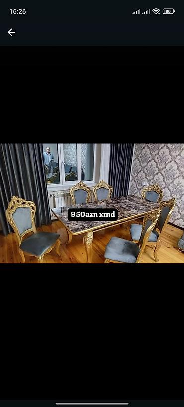 salon stullari: Qonaq otağı üçün, Yeni, Açılmayan, 6 stul — 1