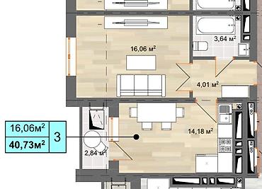 508: 1 комната, 41 м², Кара-Жыгач ж/м Элитка, 13 этаж, Евроремонт — 7