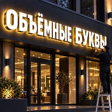 доски led настенные: | Объемные буквы, | Монтаж — 1