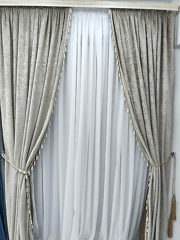 Шторы и занавески: Комплект штор, С тюлем в комплекте, Готовое изделие, Для зала — 17