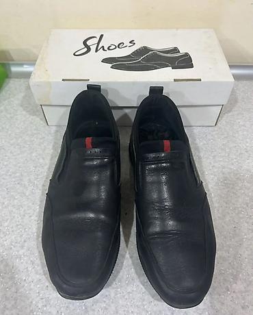 ayaqqabı мокасини: Kişi ayaqqabısı – slip-on model - Rəng: qara - Üst hissə: Yumşaq dəri — 1