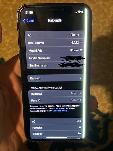 islenmis iphone kreditle: IPhone X, Space Gray, Qırıq — 5