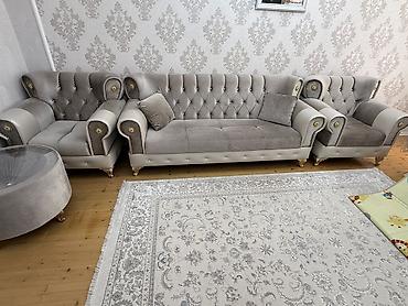🔥 Divan + 2 kreslo + Jurnal masası + TV altlığı Qonaq otağı üçün lalafo.az -da 🔥 Divan + 2 kreslo + Jurnal masası + TV altlığı Qonaq otağı üçün